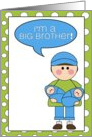 i’m a big brother - baby boy twins announcement card