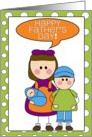 happy father’s day - from daughter, son & baby boy card