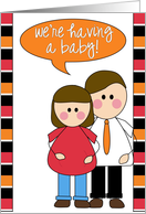 we’re having a baby! - announcement card