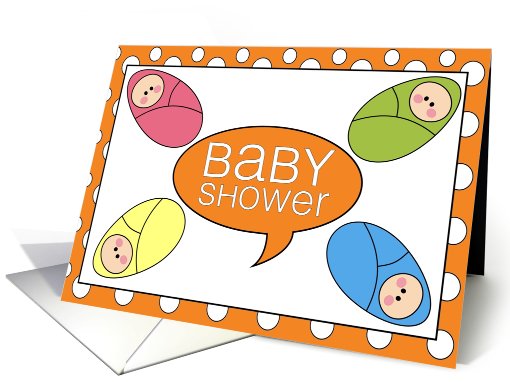 baby shower invitation, cute babies card (608744)