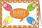 baby shower invitation, cute babies card