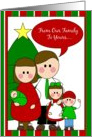 holidays - from our family to yours....(family of five) card