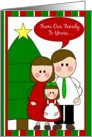 holidays - from our family to yours....(family of three - girl) card