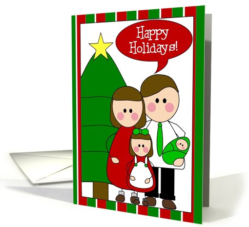 holiday greetings to you & yours....(family of four - girl... (690864)