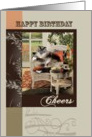 Getting older birthday, Kitty Cheers card