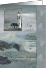 Anniversary for husband, lighthouse, ocean, card