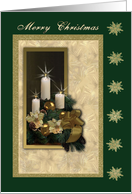 Christmas card,Candles card