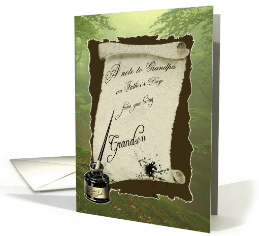 Fathers day, grandfather, grandson, verse card (619201)