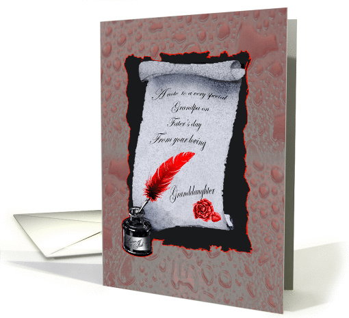 Father's day, grandfather from granddaughter, verse card (619439)