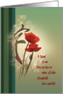 Friendship, wild poppies card