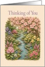 Thinking of You Flowering Tree Garden Stream card