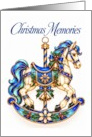 Christmas Stained Glass Effect Rocking Horse Ornament card