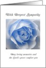 Blue Rose Religious Sympathy Card