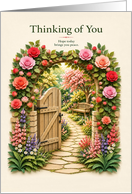 Thinking of You Rose Garden Arbor with Open Gate