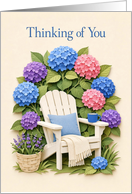 Thinking of You Garden Chair Hydrangeas