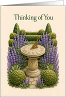 Thinking of You Garden Sundial with Lavender