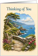 Thinking of You Coastal Stone Wall Overlook