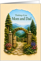 Thinking of You Mom and Dad Mountain Garden Gateway