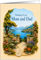 Thinking of You Mom and Dad Lakeside Stone Courtyard