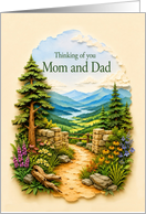 Thinking of You Mom and Dad Mountain Garden Path