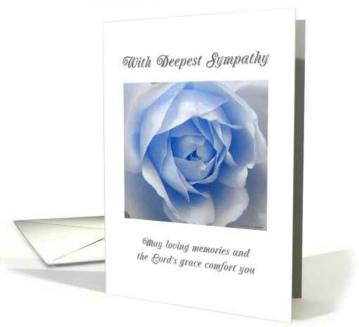 Blue Rose Religious Sympathy card (861400)