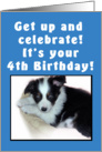 4th Birthday Puppy Blue card