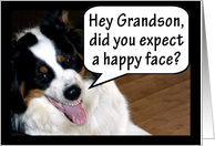 Snarly Face Missing You Grandson card