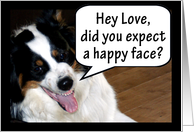 Snarly Face Missing You Love card