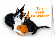 Halloween Dog and Cat, Co-Worker card