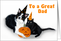Halloween Dog and Cat, Dad card
