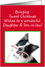 Australian Shepherd Sweet Christmas, Daughter and Son-in-law card