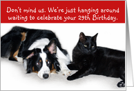 Hanging Around, Birthday 29 card