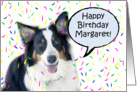 Happy Birthday Aussie, Margaret card