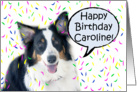 Happy Birthday Aussie, Caroline card