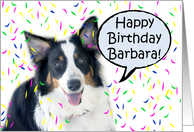 Happy Birthday Aussie, Barbara card