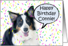 Happy Birthday Aussie, Connie card