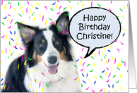 Happy Birthday Aussie, Christine card