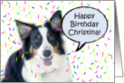 Happy Birthday Aussie, Christina card
