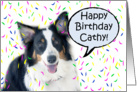 Happy Birthday Aussie, Cathy card