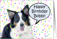 Happy Birthday Aussie, Bobbi card