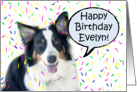 Happy Birthday Aussie, Evelyn card