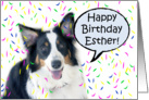 Happy Birthday Aussie, Esther card