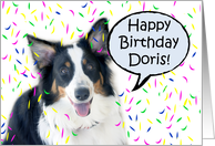 Happy Birthday Aussie, Doris card