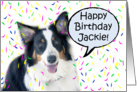 Happy Birthday Aussie, Jackie card