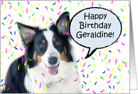 Happy Birthday Aussie, Geraldine card