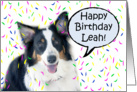 Happy Birthday Aussie, Leah card