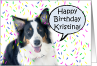 Happy Birthday Aussie, Kristina card