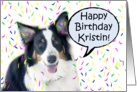 Happy Birthday Aussie, Kristin card