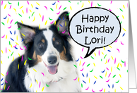 Happy Birthday Aussie, Lori card