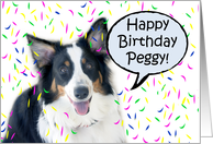 Happy Birthday Aussie, Peggy card